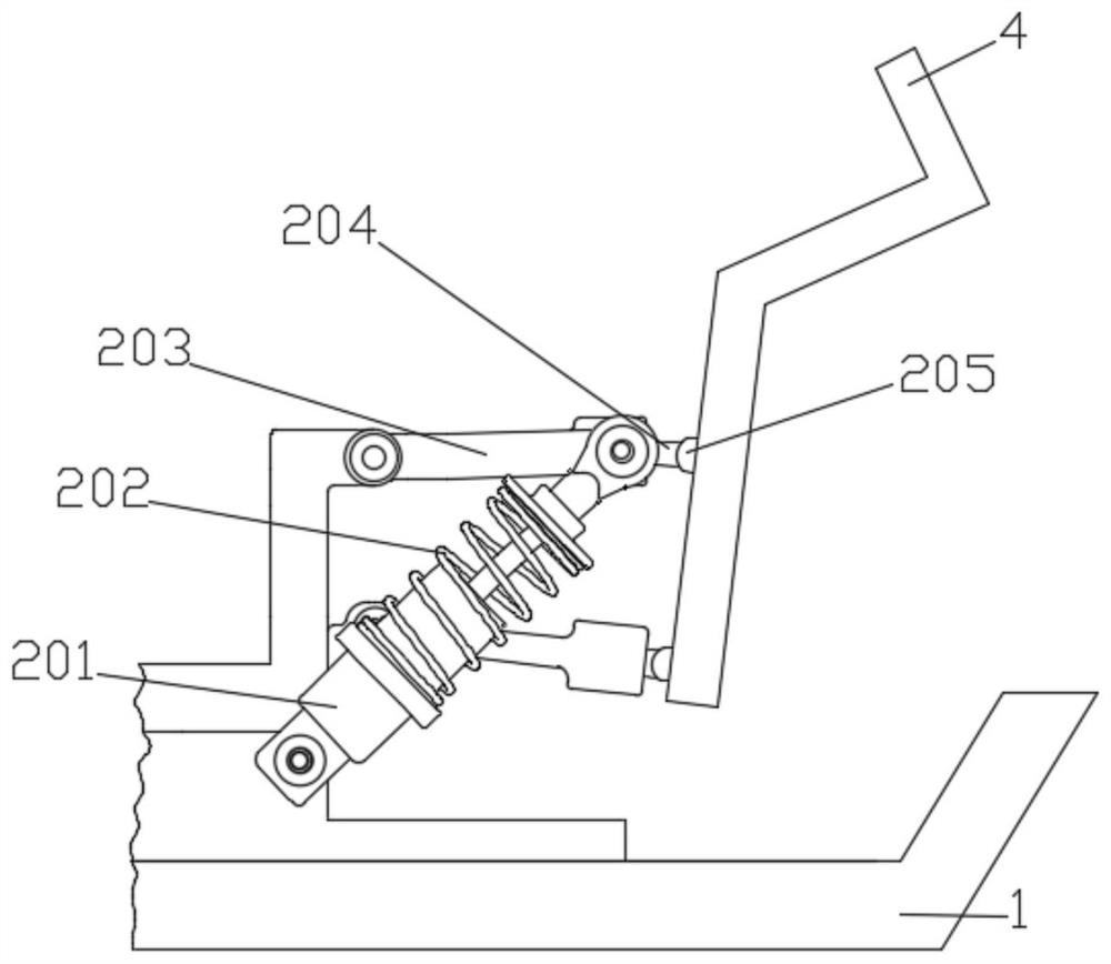 Anti-tearing pressure-reducing sliding chute buffering bed