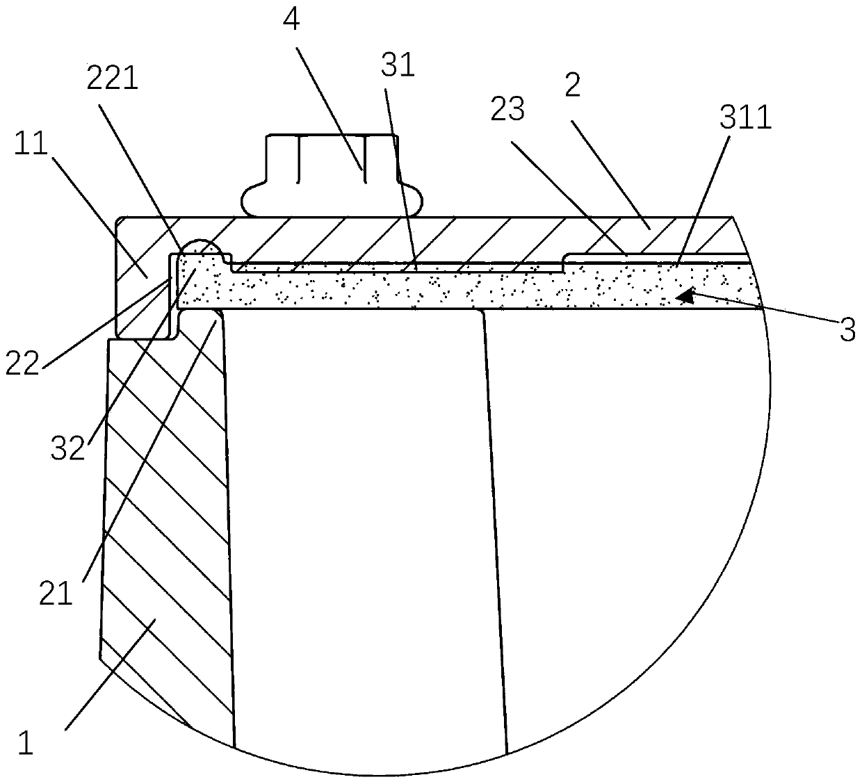 High-reliability motor end face static sealing structure