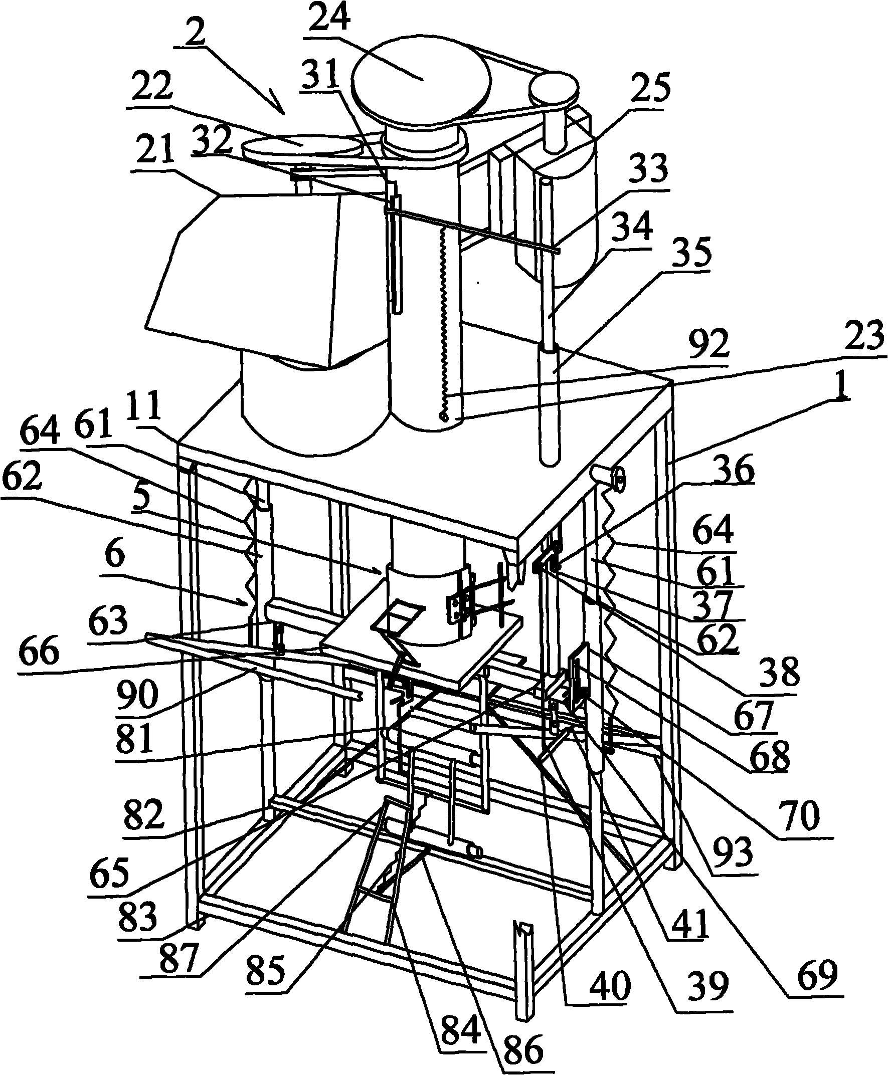 Vertical anti-explosion bag filling machine