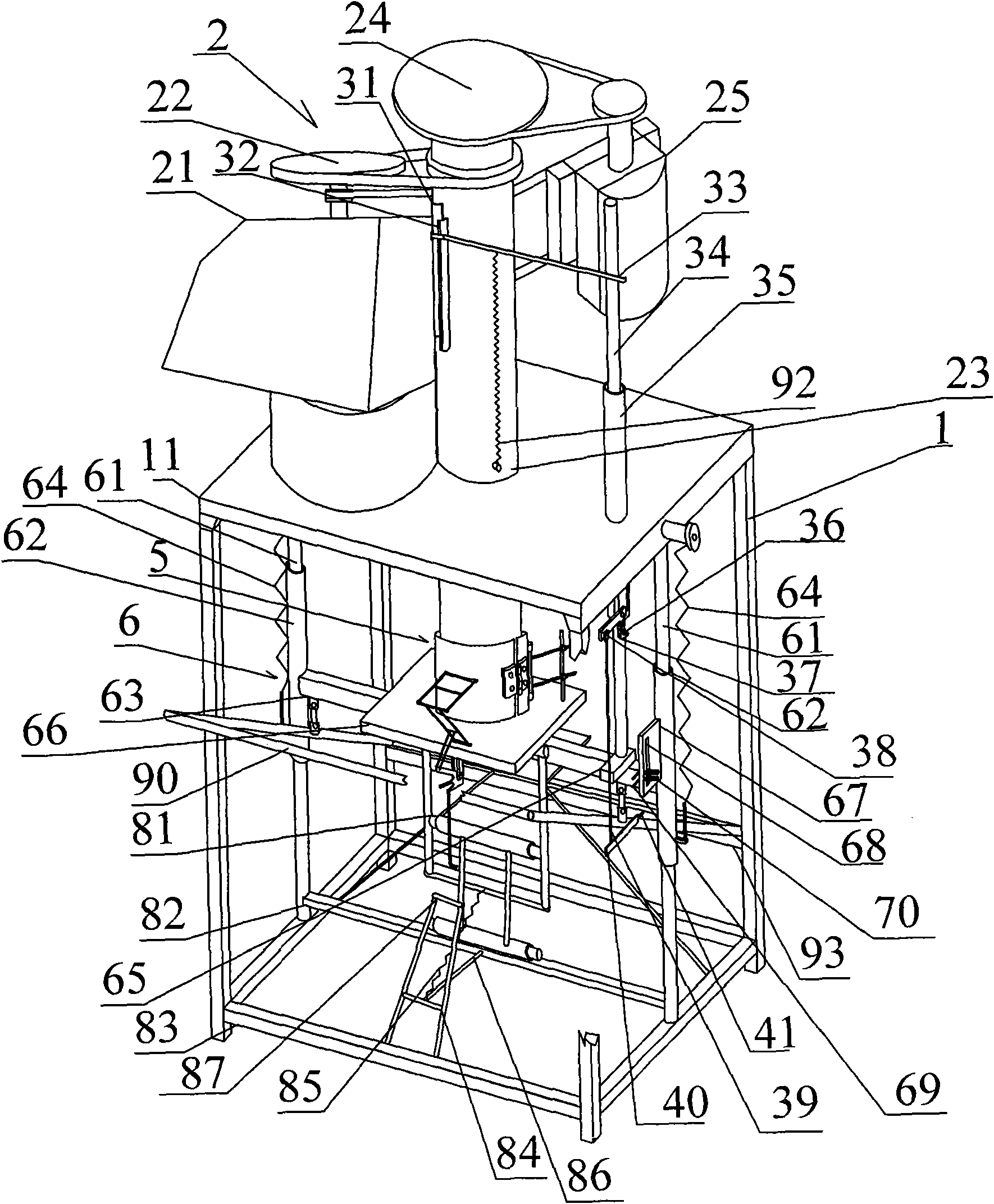 Vertical anti-explosion bag filling machine