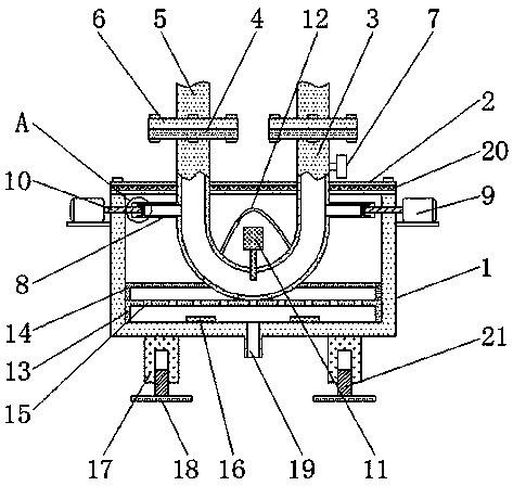 A kitchen pipeline anti-clogging fault detection device