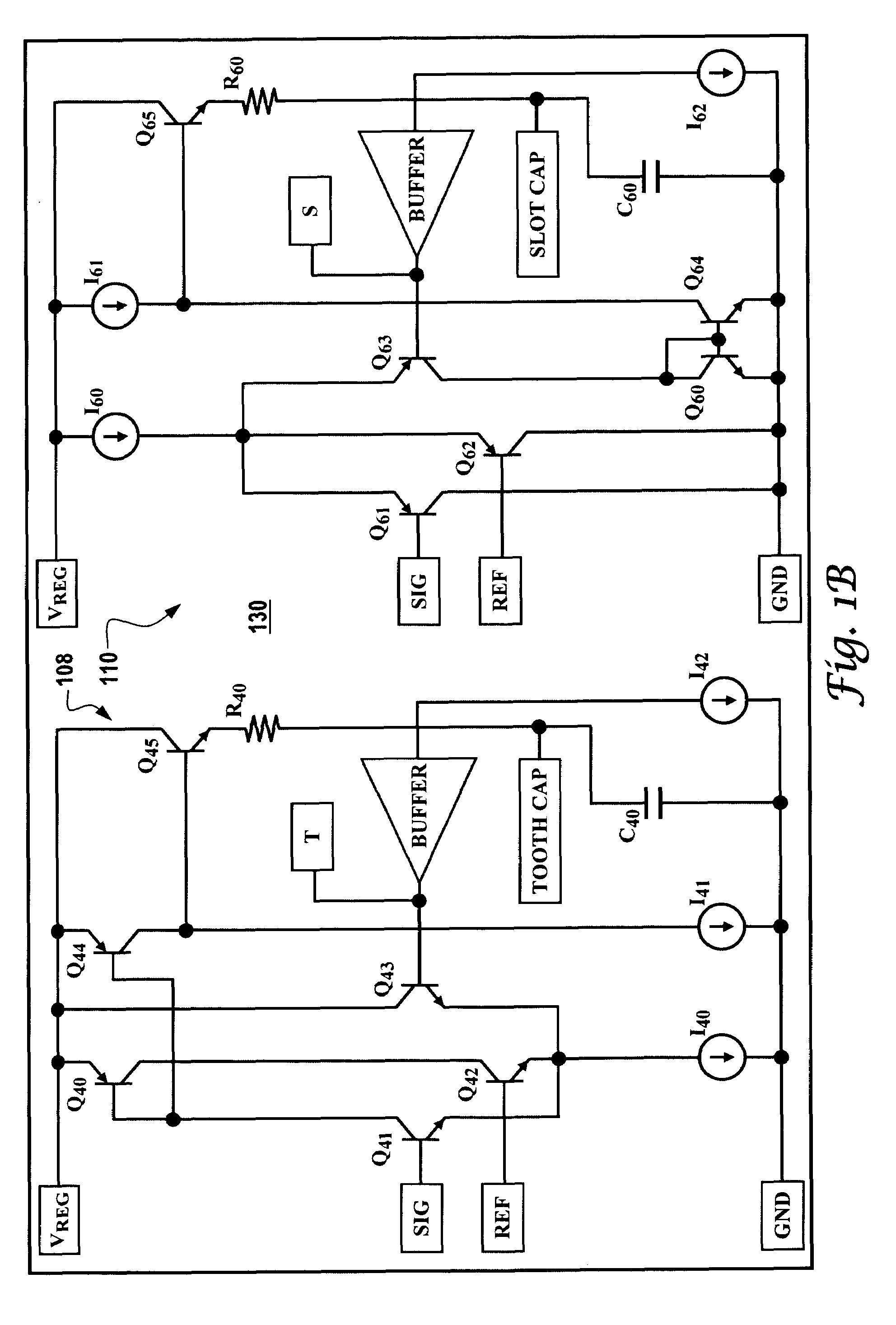 Adaptive geartooth sensor with dual peak detectors and true power on capability