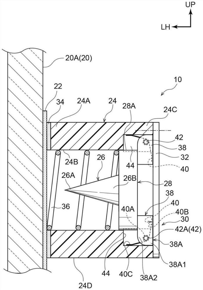 Vehicle door glass breaking device