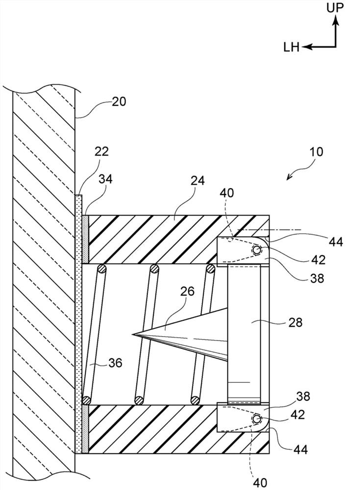 Vehicle door glass breaking device