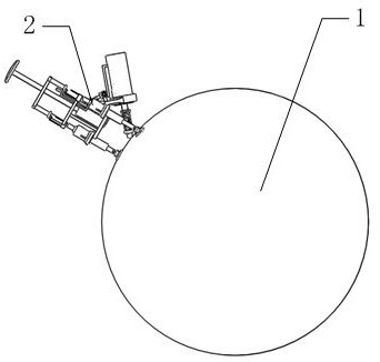 Intelligent portable oblique grooving machining device