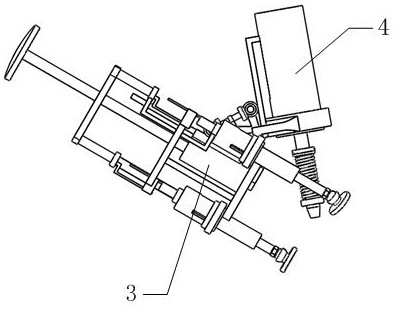 Intelligent portable oblique grooving machining device