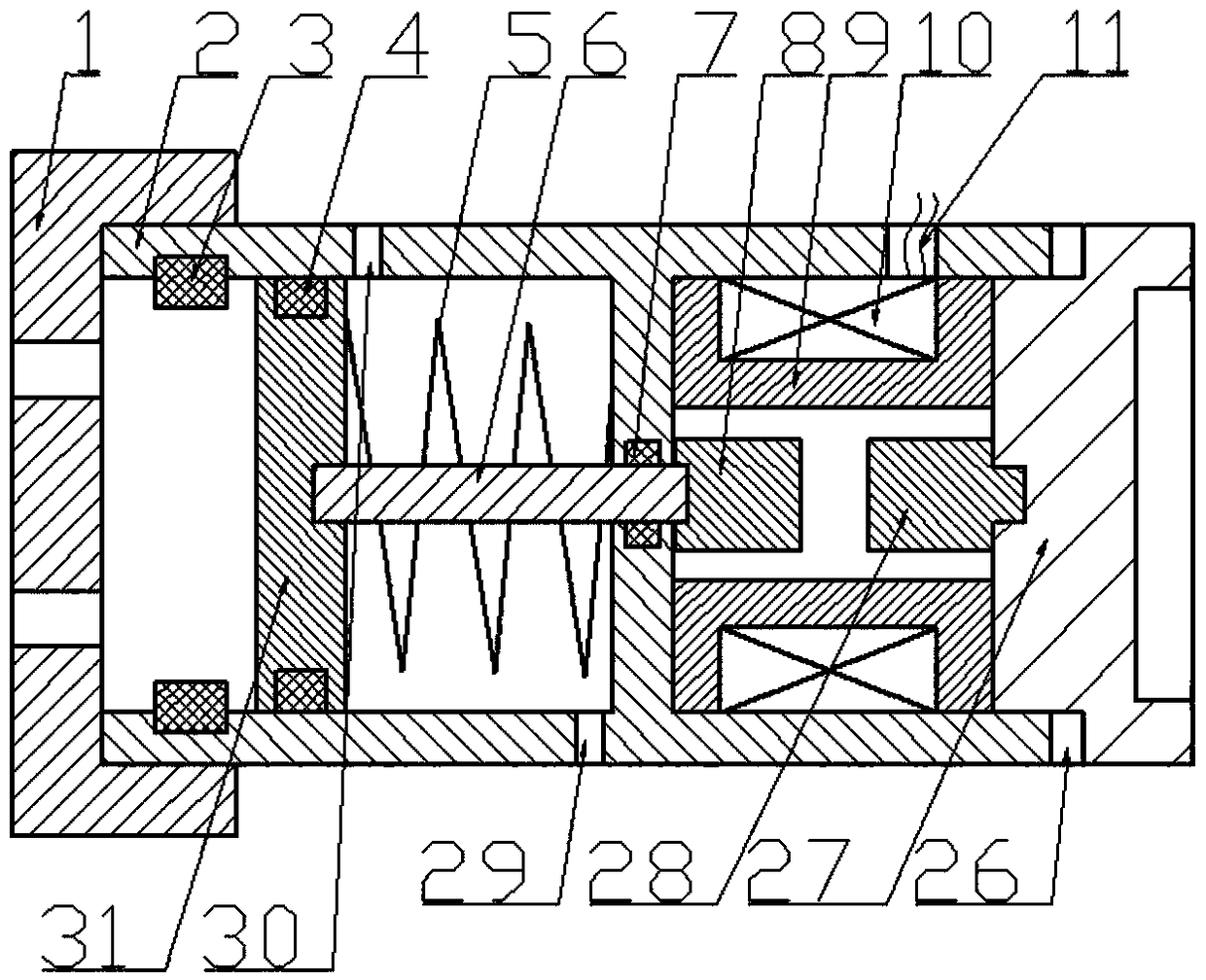 An electronically controlled hydraulic power-assisted brake master cylinder