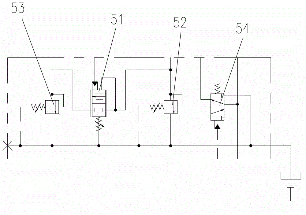 Single-pump hydraulic control loop of key drilling action of cutting drill rig