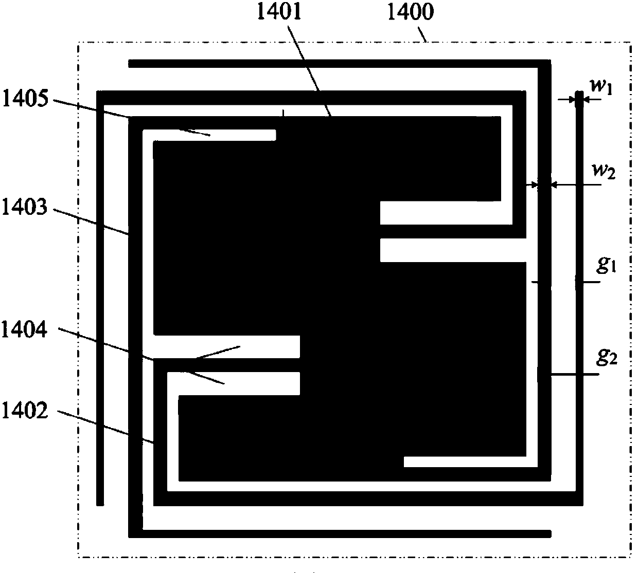 Power distribution network based on plane hybrid-bridge electromagnetic band gap structure