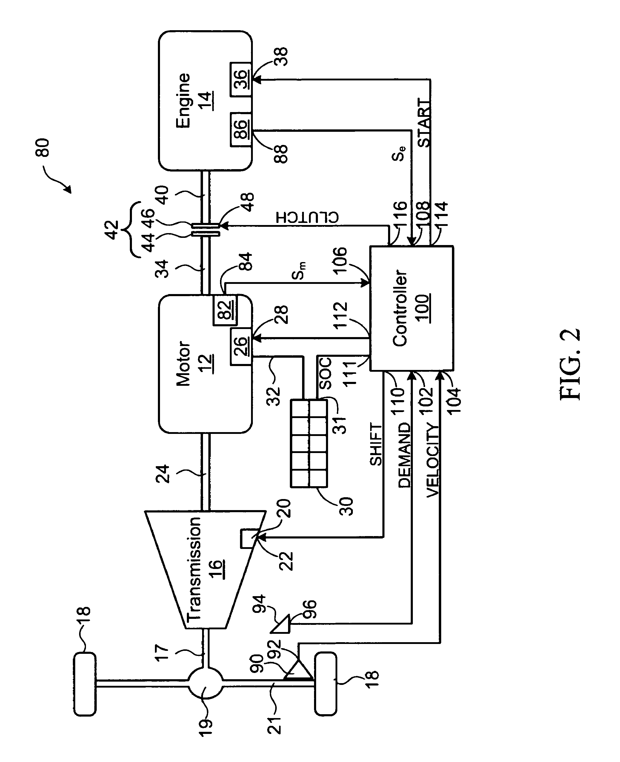 Method and apparatus for starting an engine in a hybrid vehicle