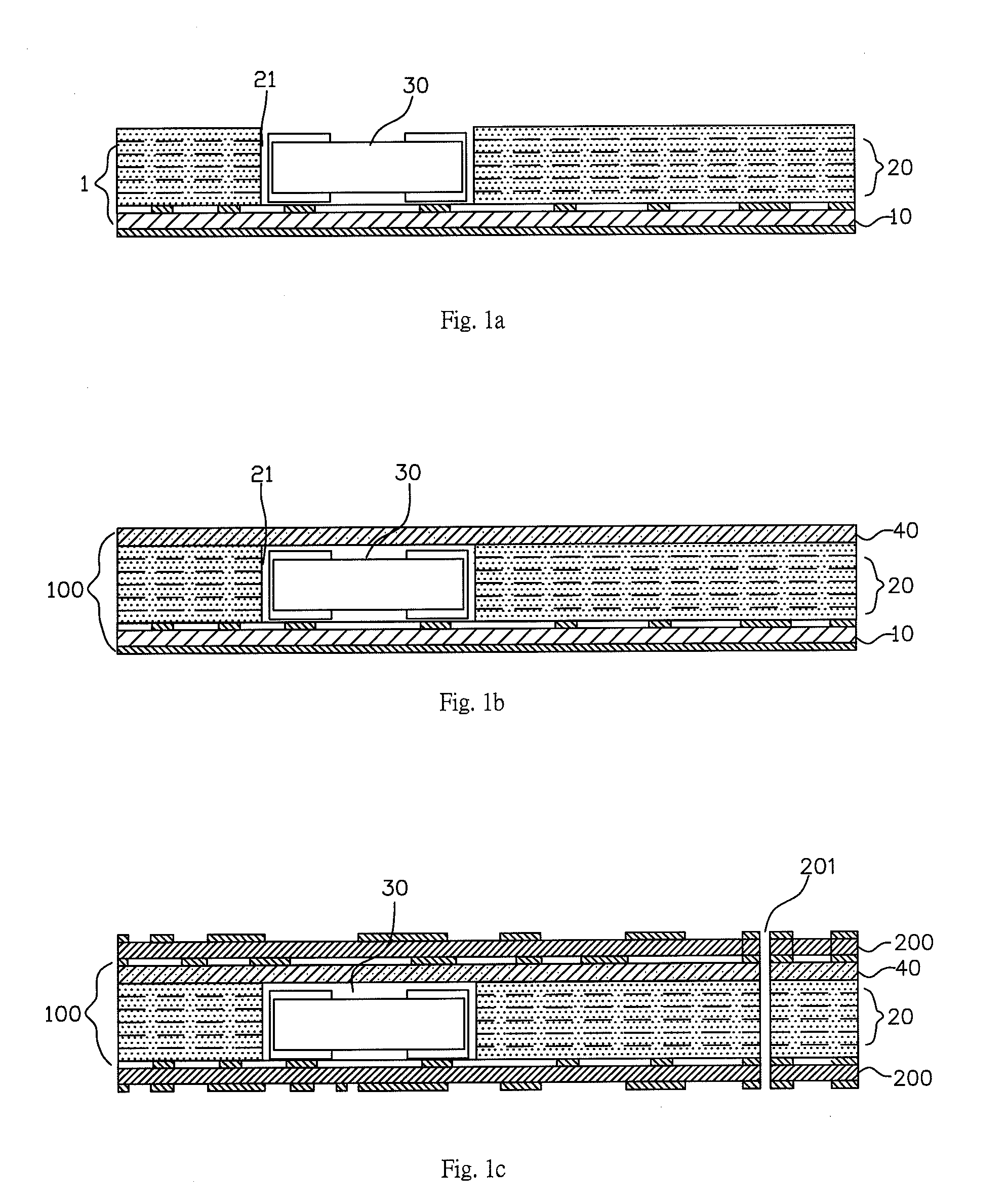 Method of manufacturing a multilayer printed circuit board with a built-in electronic device