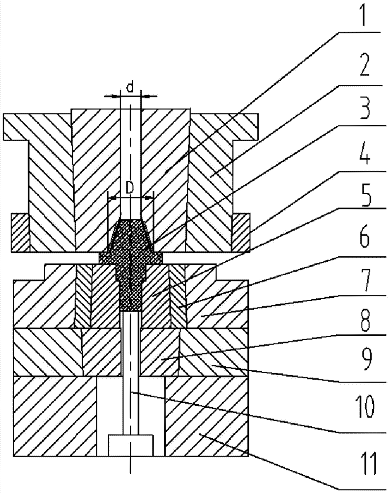 Precise near-net forming technology and device for bevel gear shaft