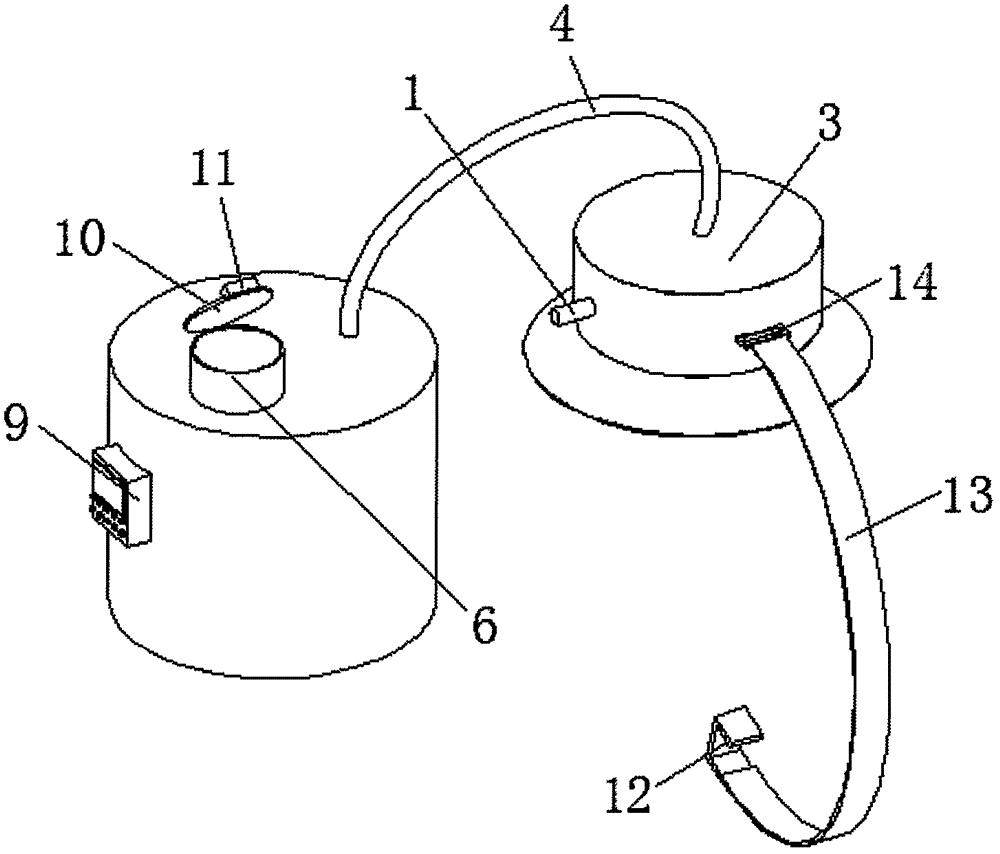 Fumigation device special for cooperative use with traditional Chinese medicine acupuncture and moxibustion