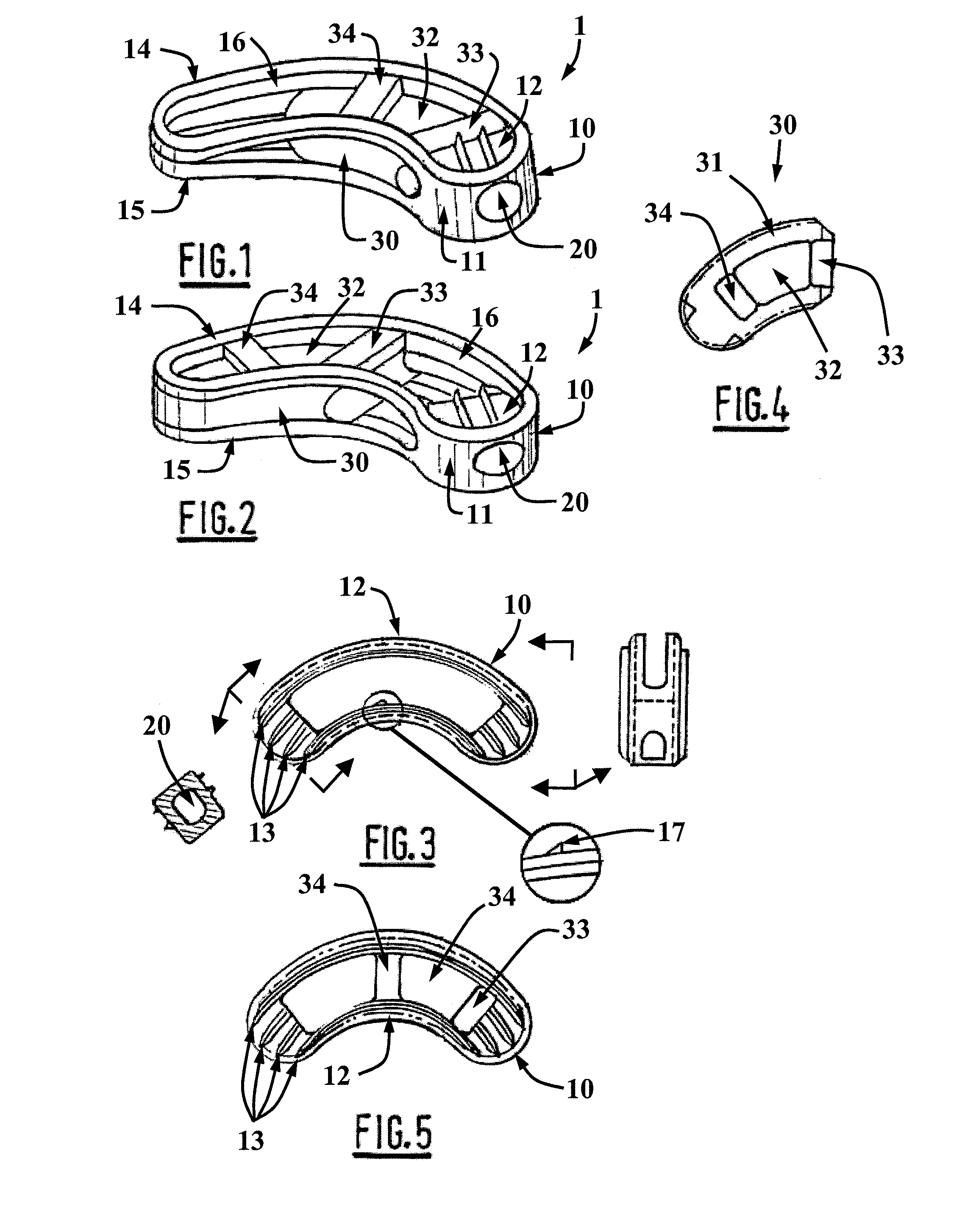 Expandable cage for vertebral surgery involving lumbar intersomatic fusion by a transforaminal posterior approach