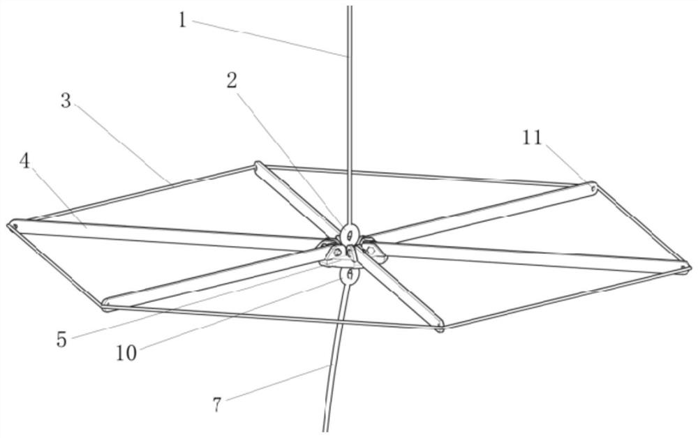 Quick-drop type vertical trawl used for biological resource investigation in Antarctic sea area and using method