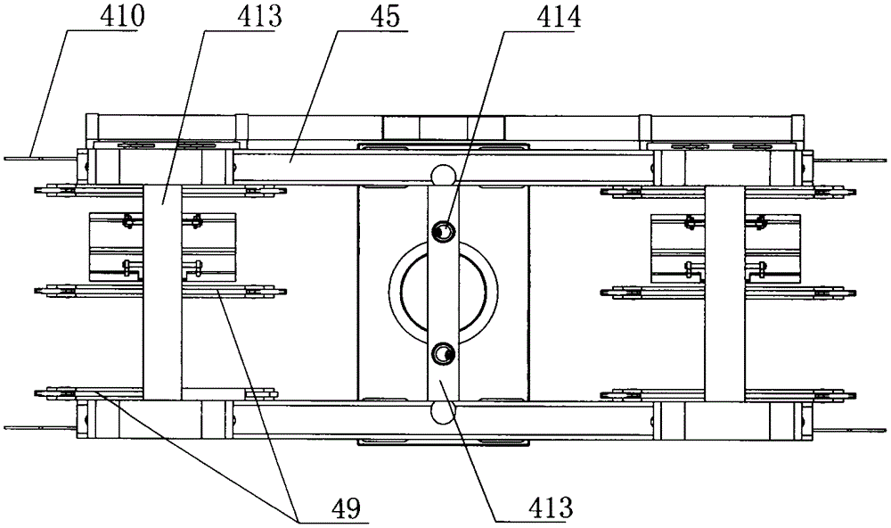 Complete casting, demolding, taking and conveying device