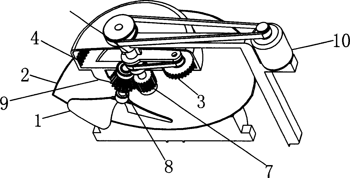 Automatic turning and frying pan