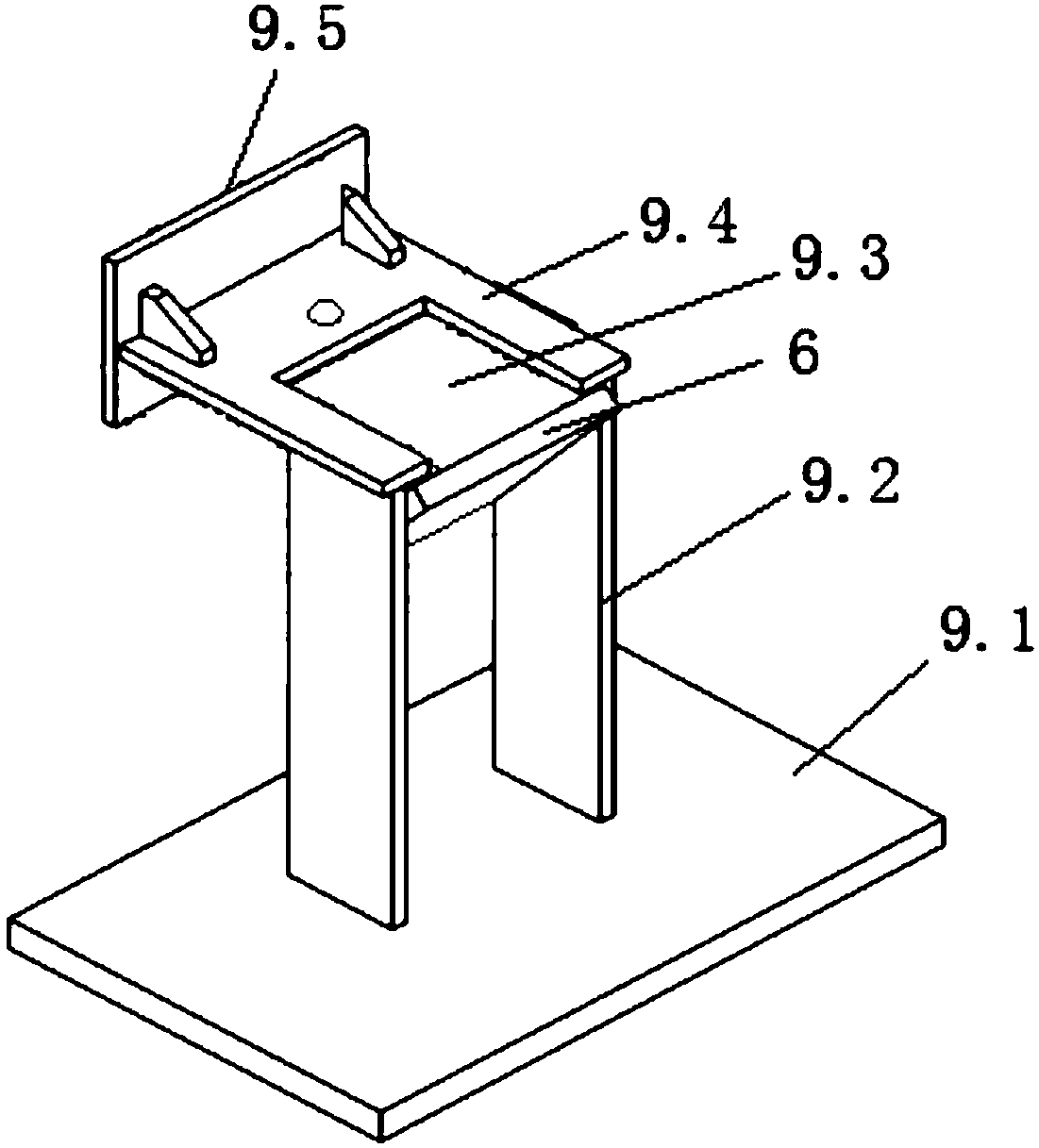 Lithium battery current collecting plate shaping and bending device