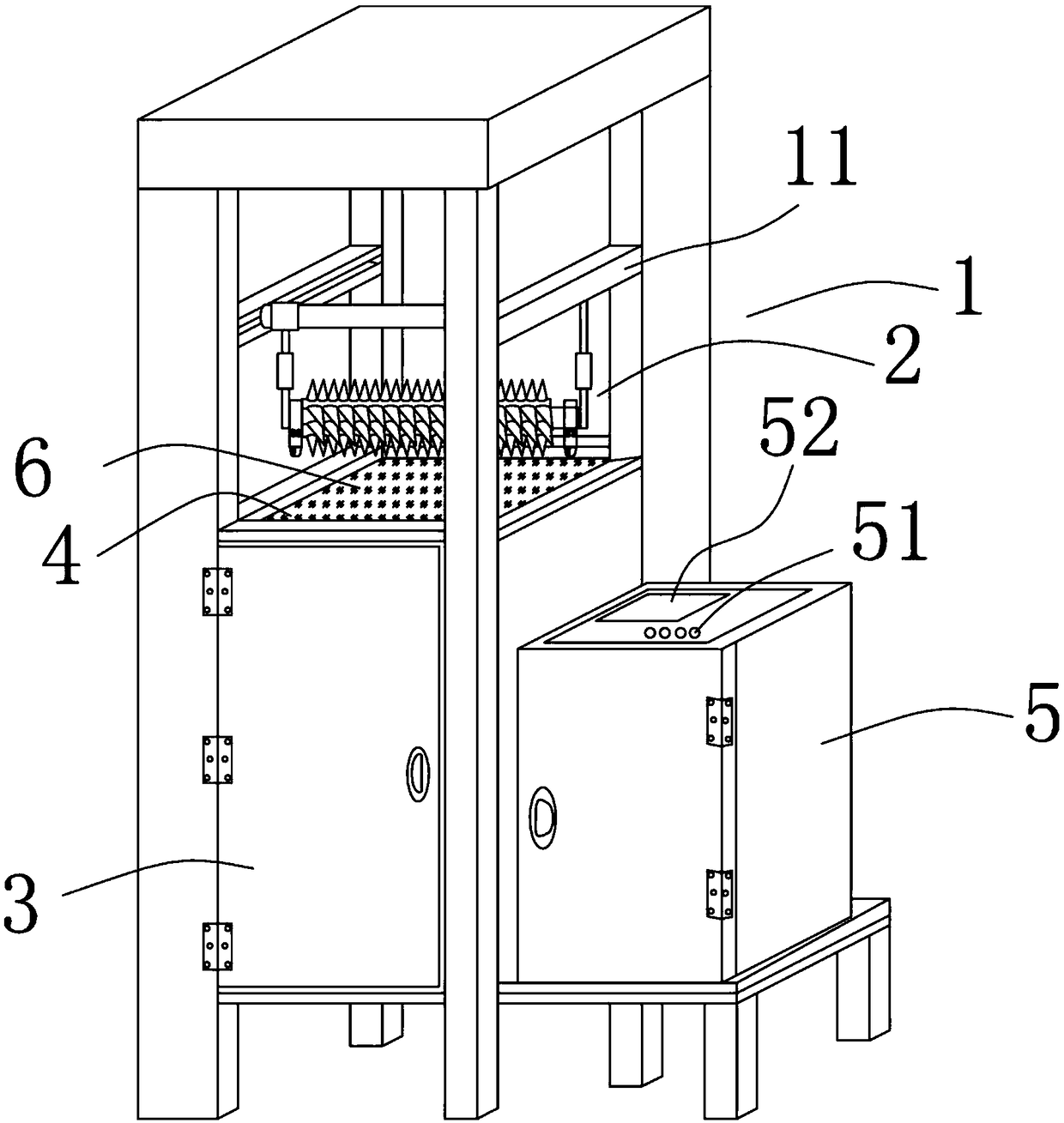 Anti-puncturing test machine for stab-resistant garment