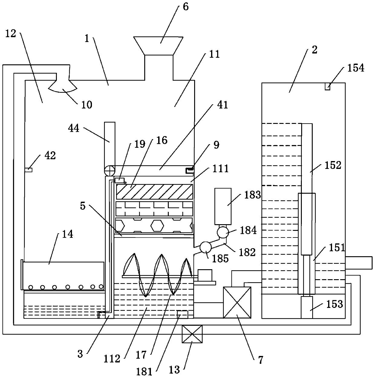 Domestic sewage treatment device