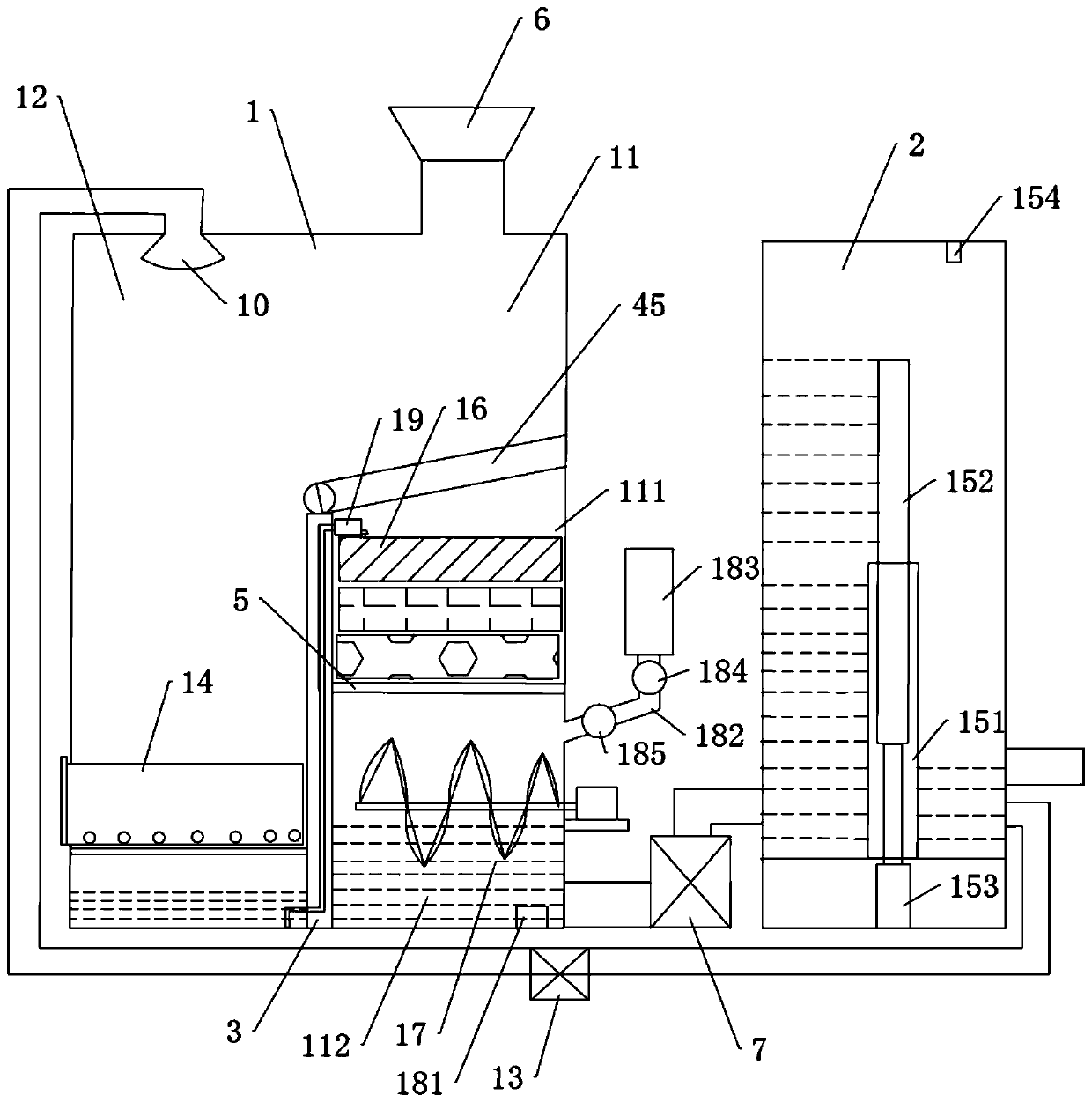 Domestic sewage treatment device