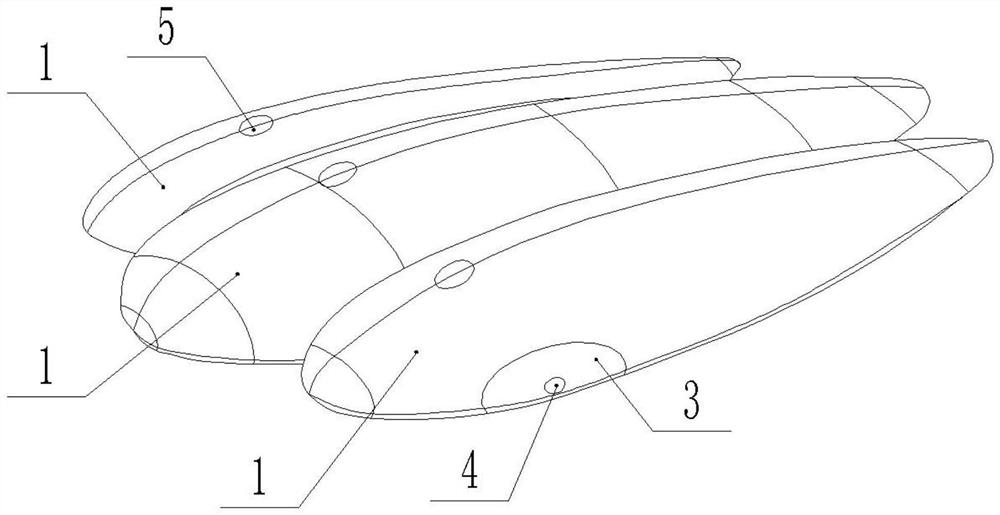 Multi-airbag mixed layout airship