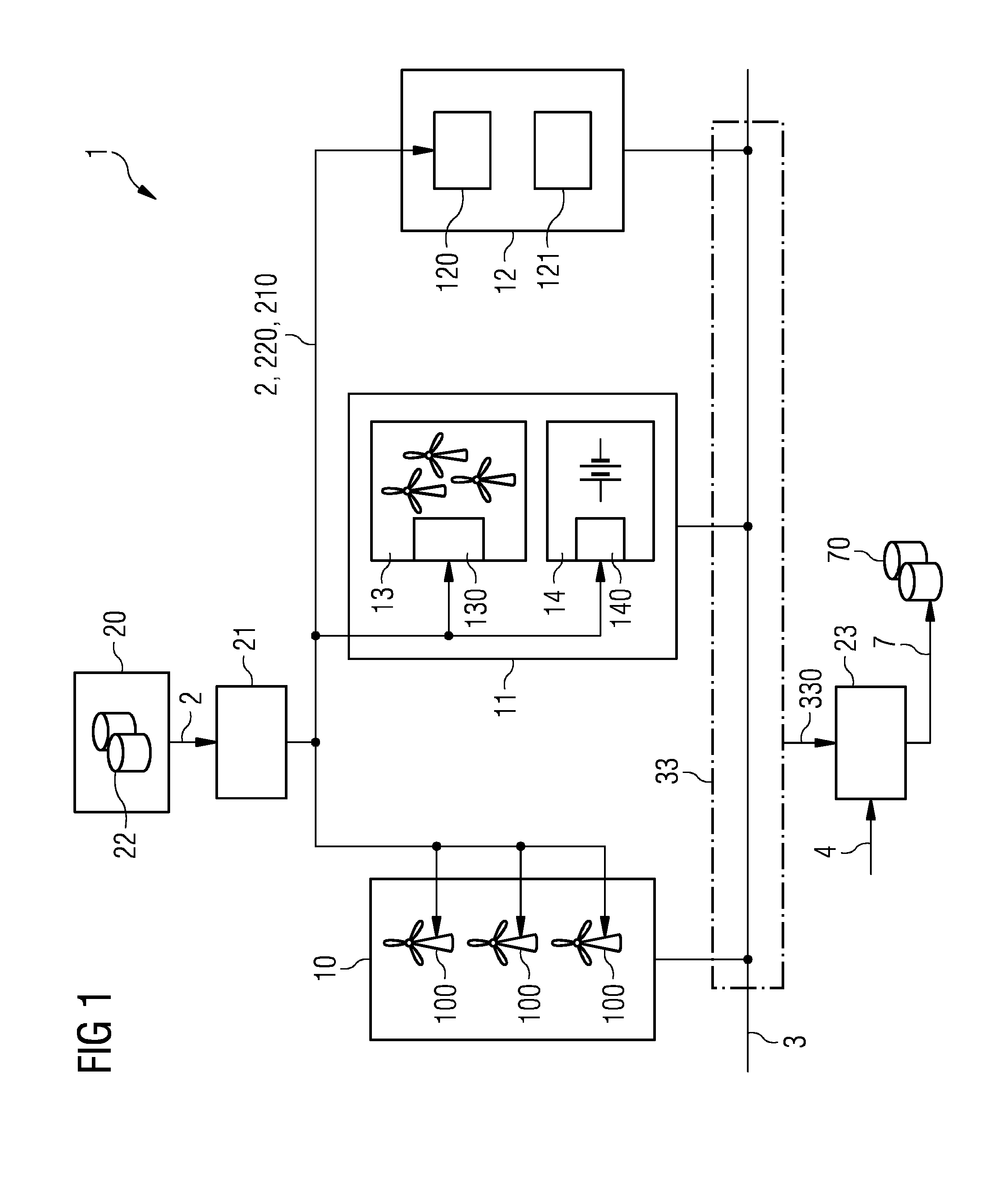 Test system for determining a frequency response of a virtual power plant