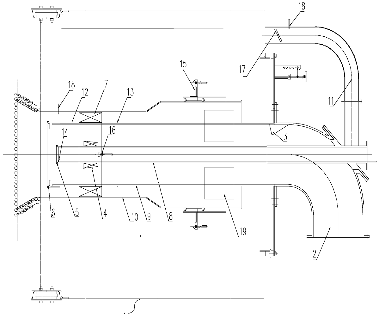 Wide-load biomass cyclone burner suitable for biomass coupling coal-fired boiler