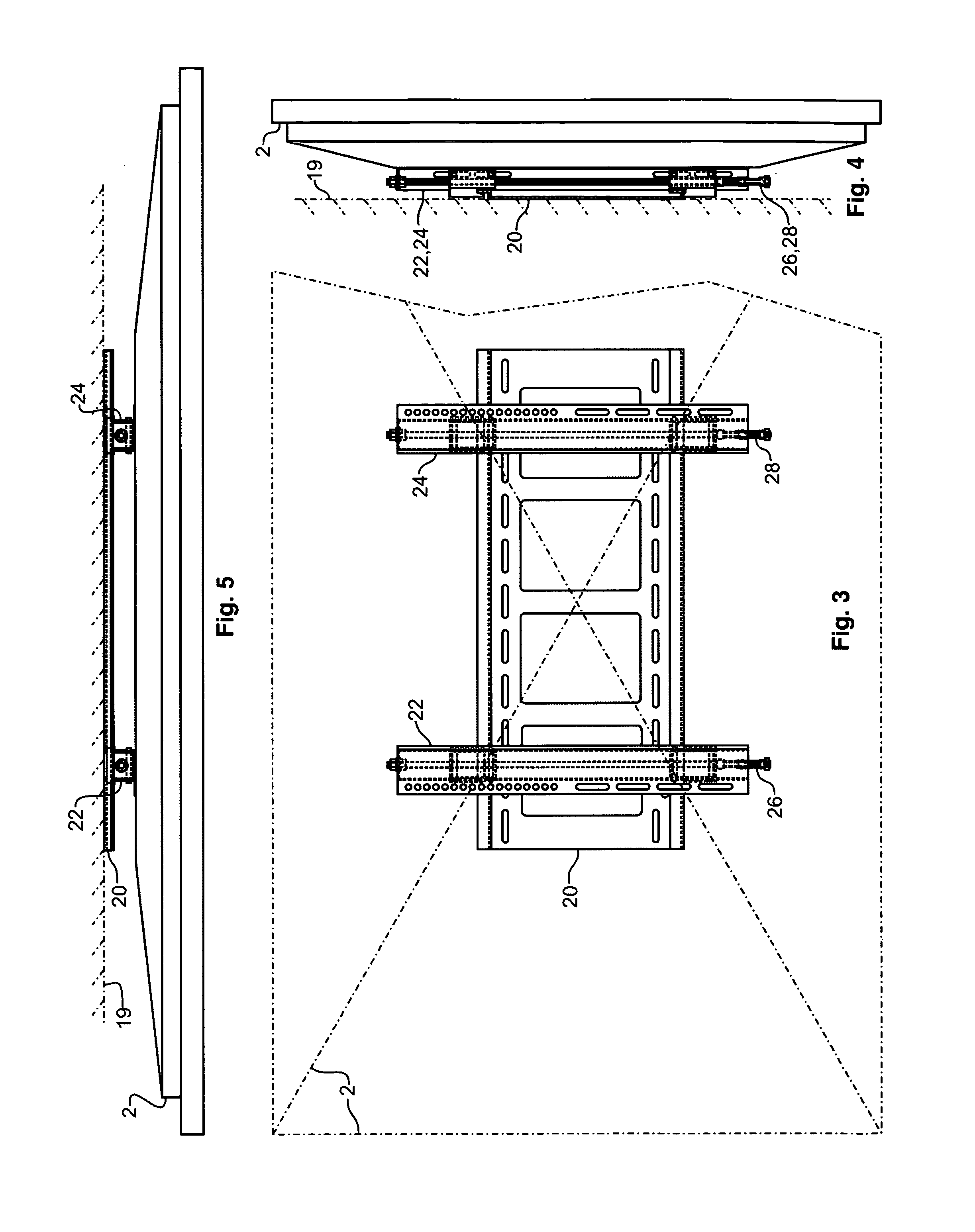 Adjustable mounting bracket for flat panel display