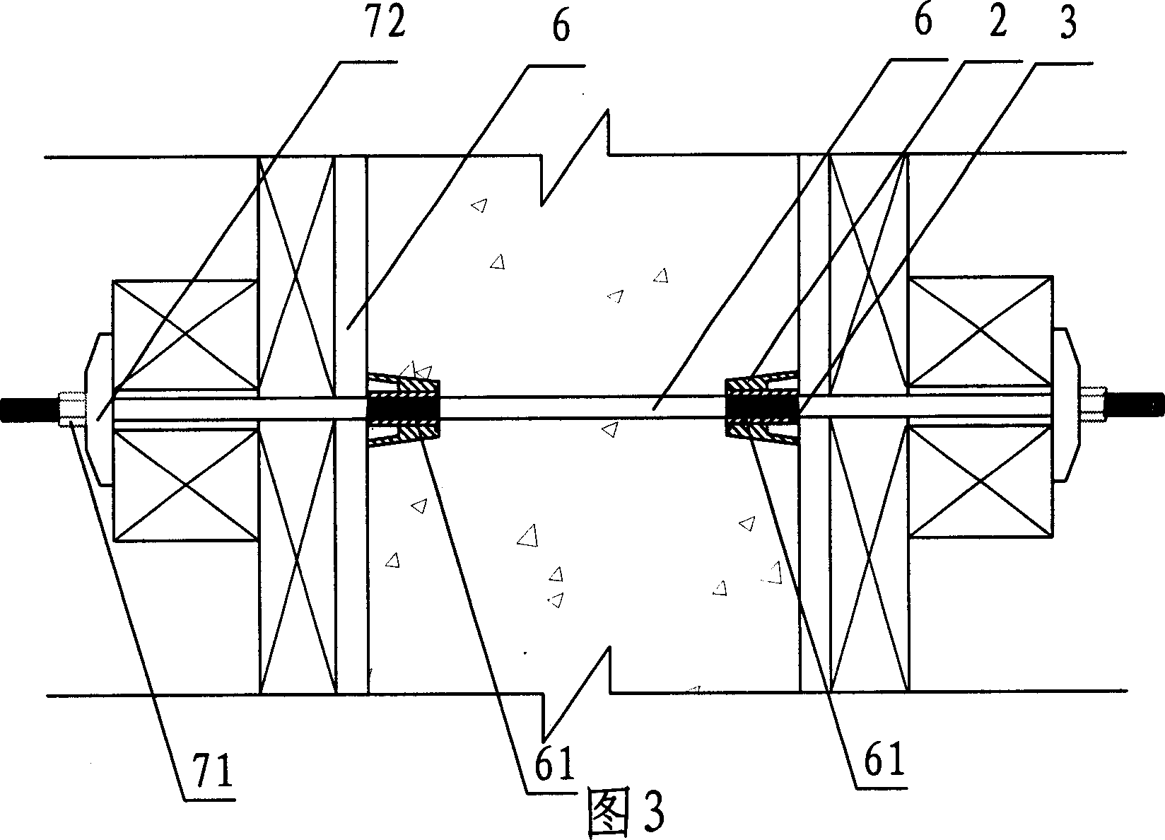 Joint of mould plate supporting and locating device for wall building and mould plate supporting and locating device for wall building