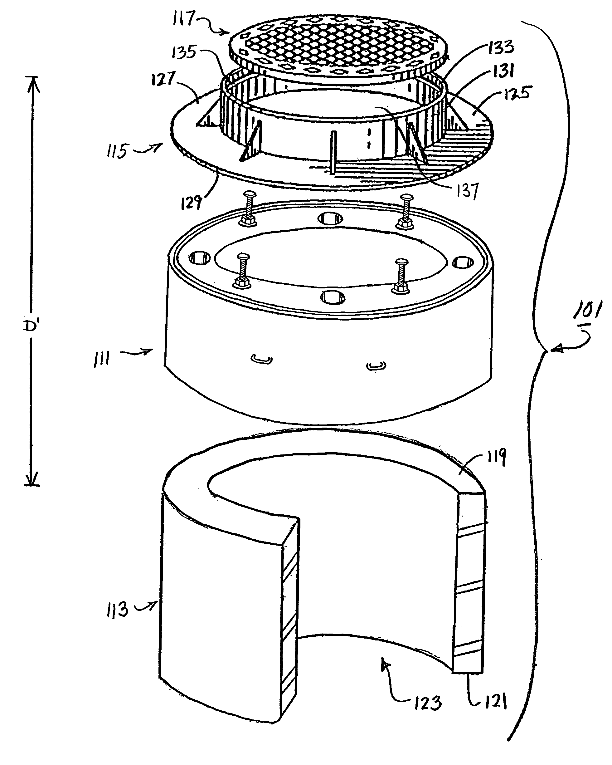 Adjustment riser for a manhole frame