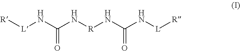 Essentially anhydrous hair-treatment compositions comprising a bis-urea derivative and silica aerogel