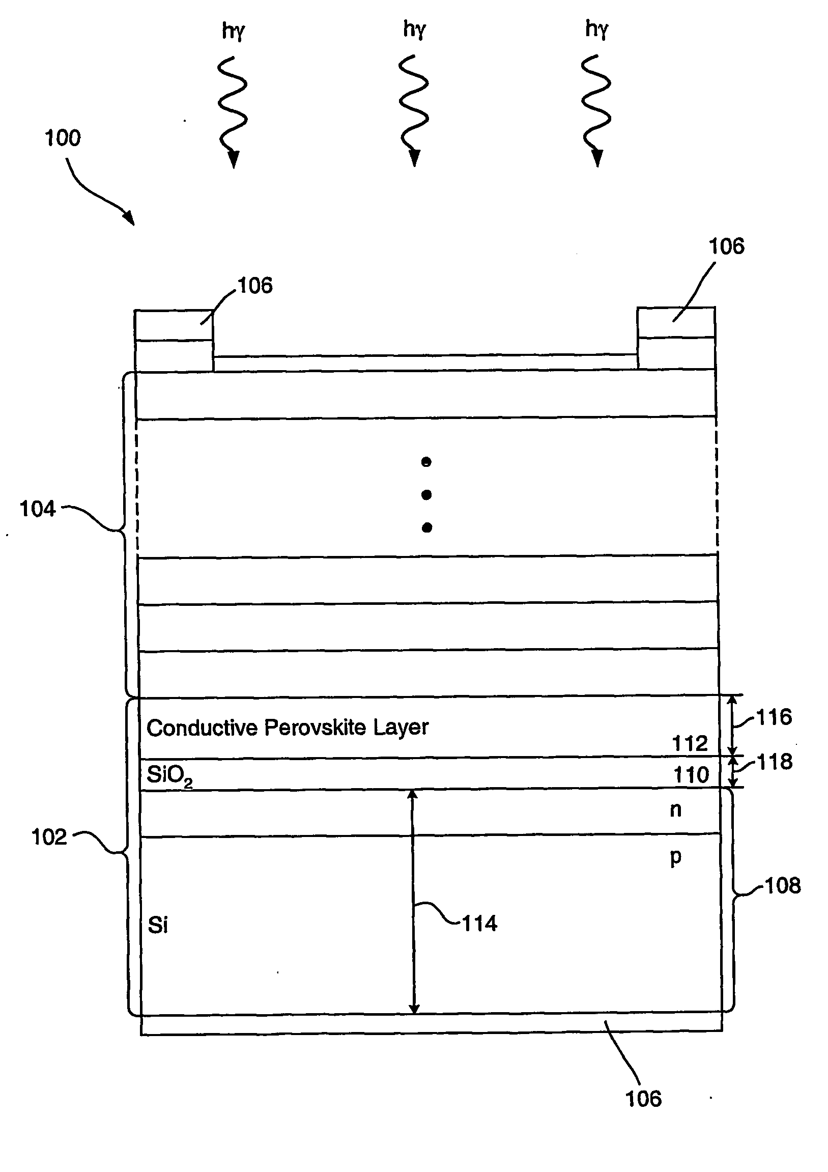 Multi-junction, monolithic solar cell with active silicon substrate