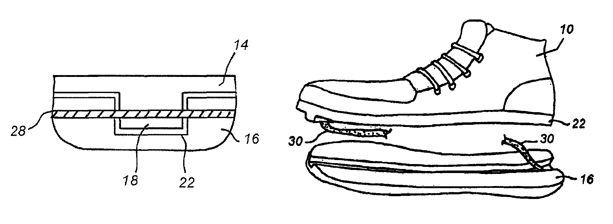 Releasable athletic shoe sole