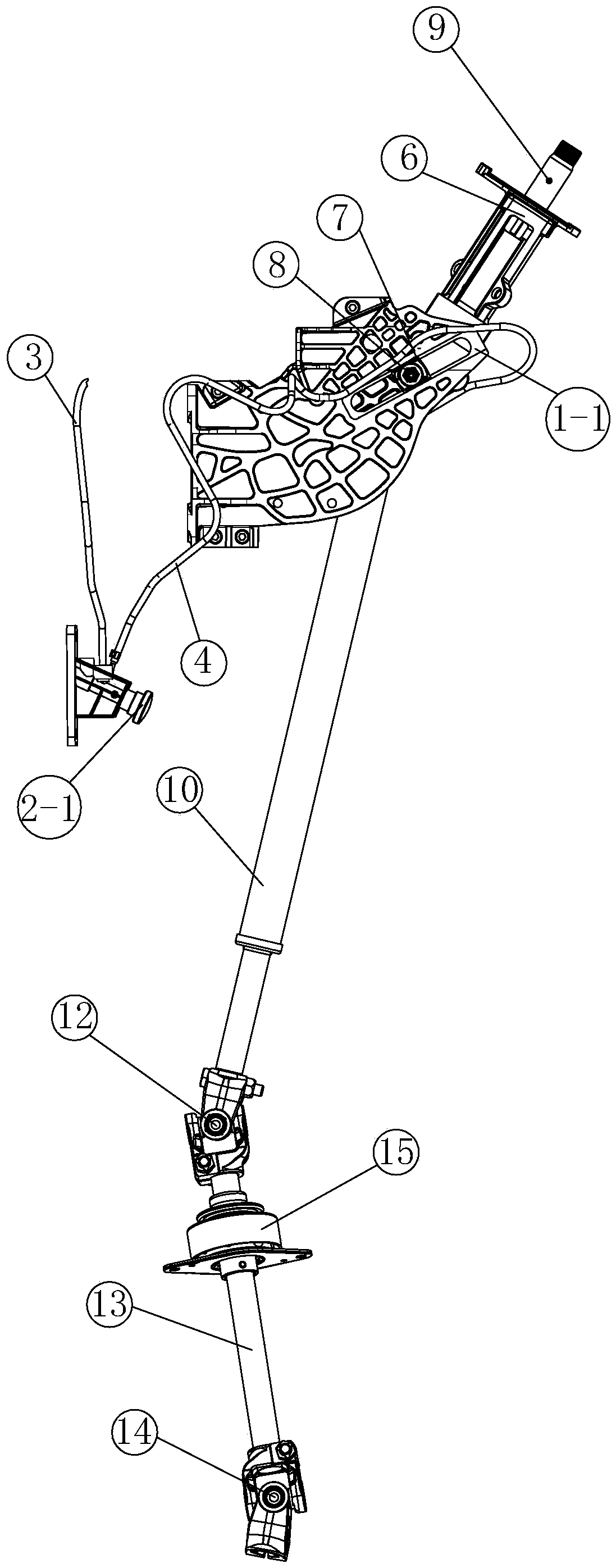 Automobile Steering Wheel Large Travel Pneumatic Steering Column