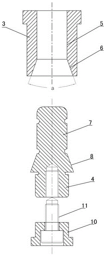 Improved guiding and positioning pin for injection mold