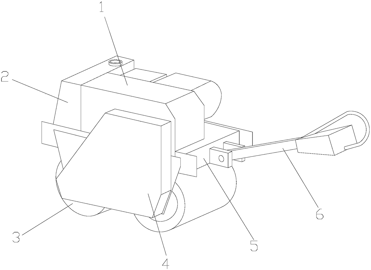 Road roller for bridge construction by means of double actions of gravity and magnetic force