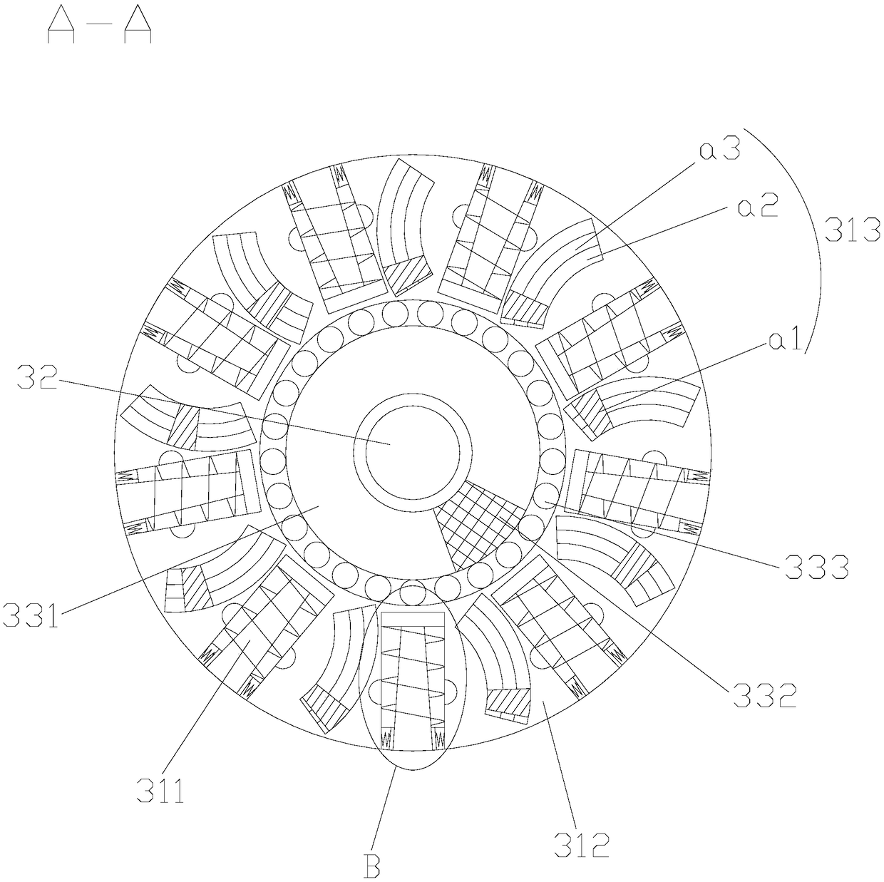 Road roller for bridge construction by means of double actions of gravity and magnetic force