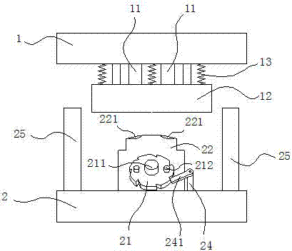 Spoke air hole double-hole processing mold and processing method thereof