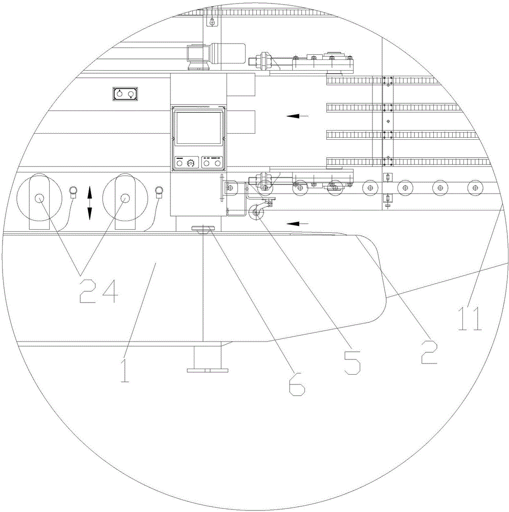 Full-automatic stone material line and edge grinding integrated machine