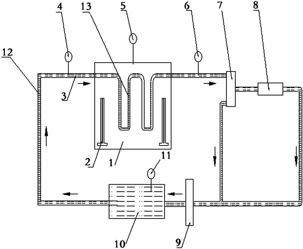 Method for providing heated hydraulic fluid for hydraulic component test