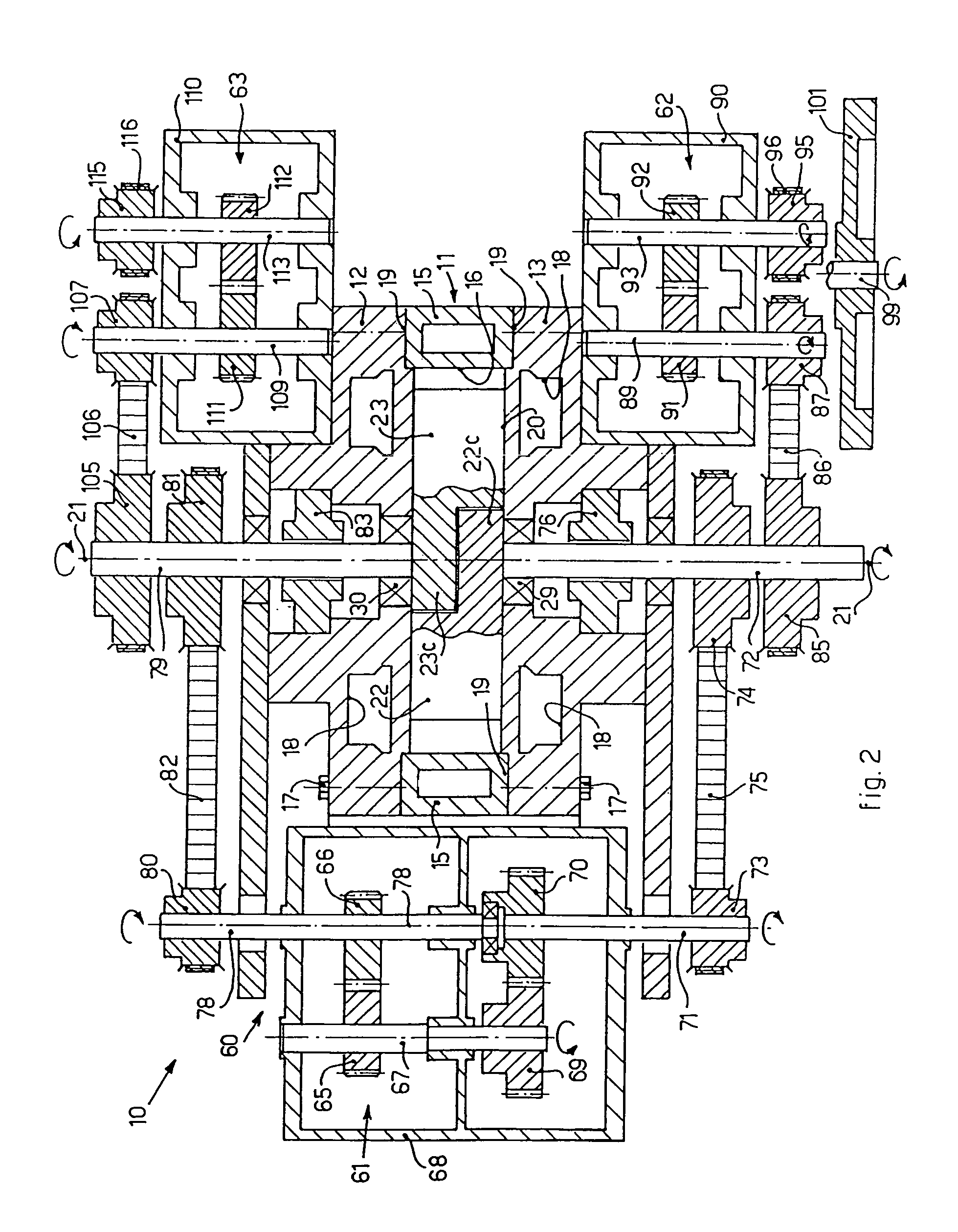 Rotary piston combustion engine