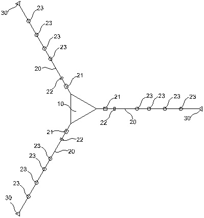 Mooring system for floating type new energy power generation device under shallow water condition