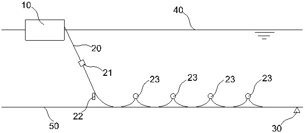 Mooring system for floating type new energy power generation device under shallow water condition