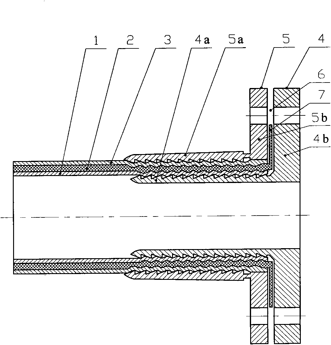 Enhanced thermoplastic composite pipe buckling and pressing joint and buckling and pressing connection method