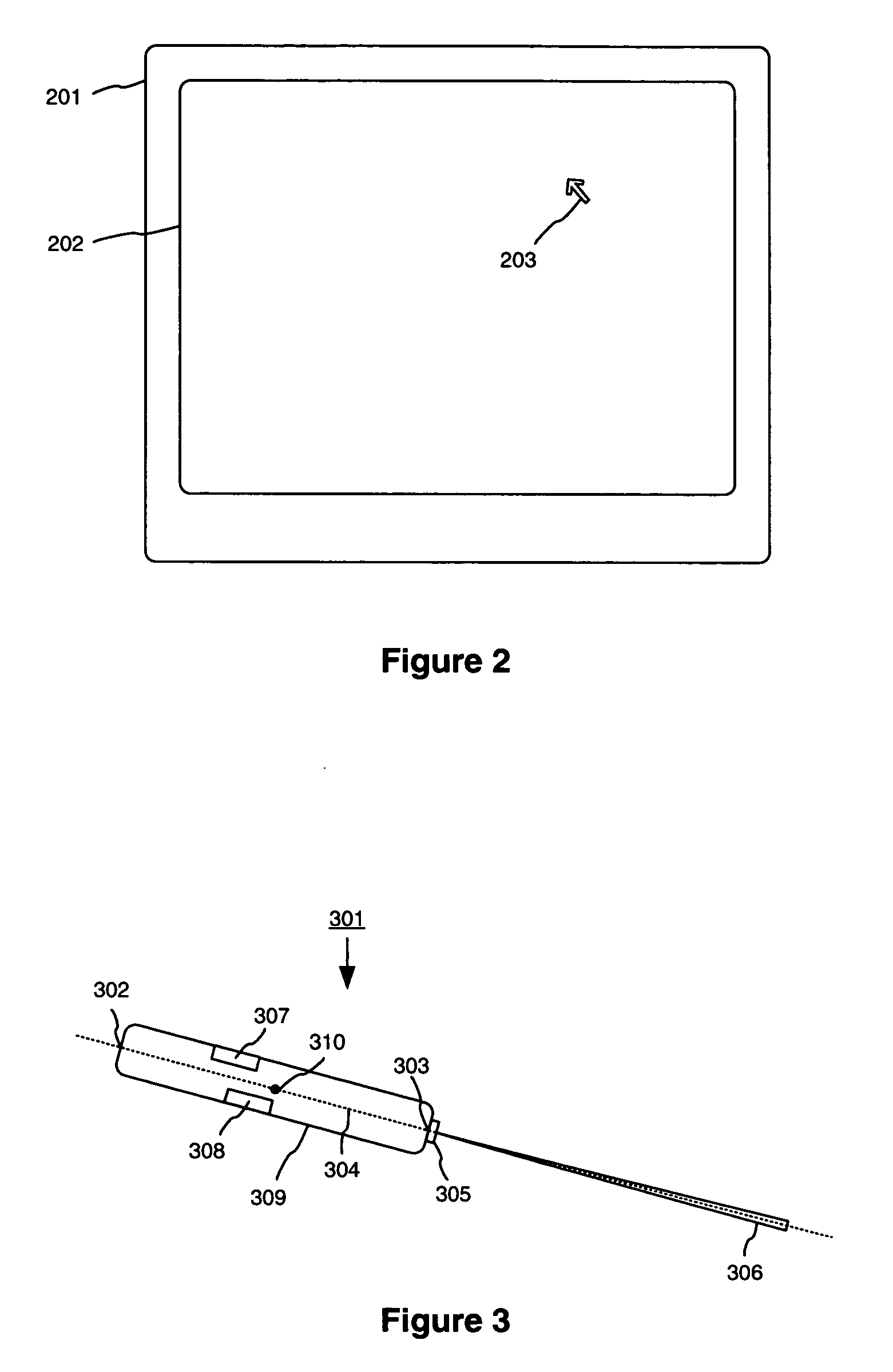 Direct navigation of two-dimensional control using a three-dimensional pointing device