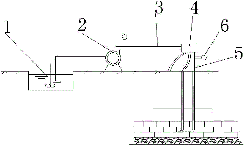 Overlying strata abscission layer grouting technology and device