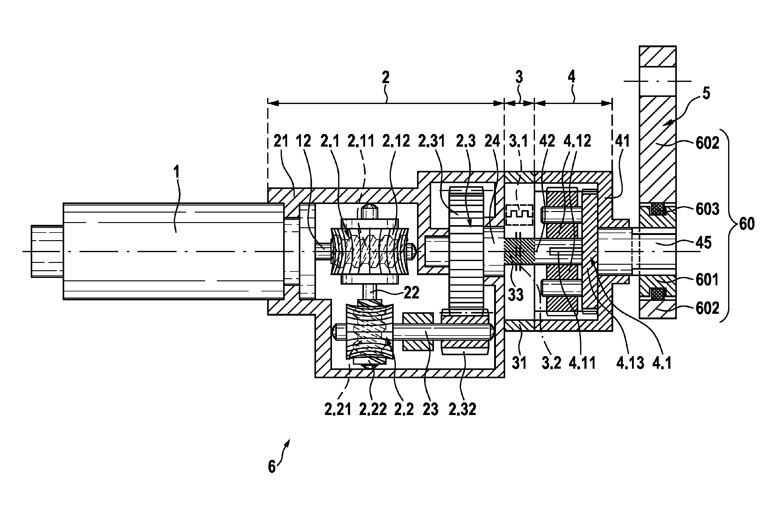 Adjustment drive with an integrated overload protector