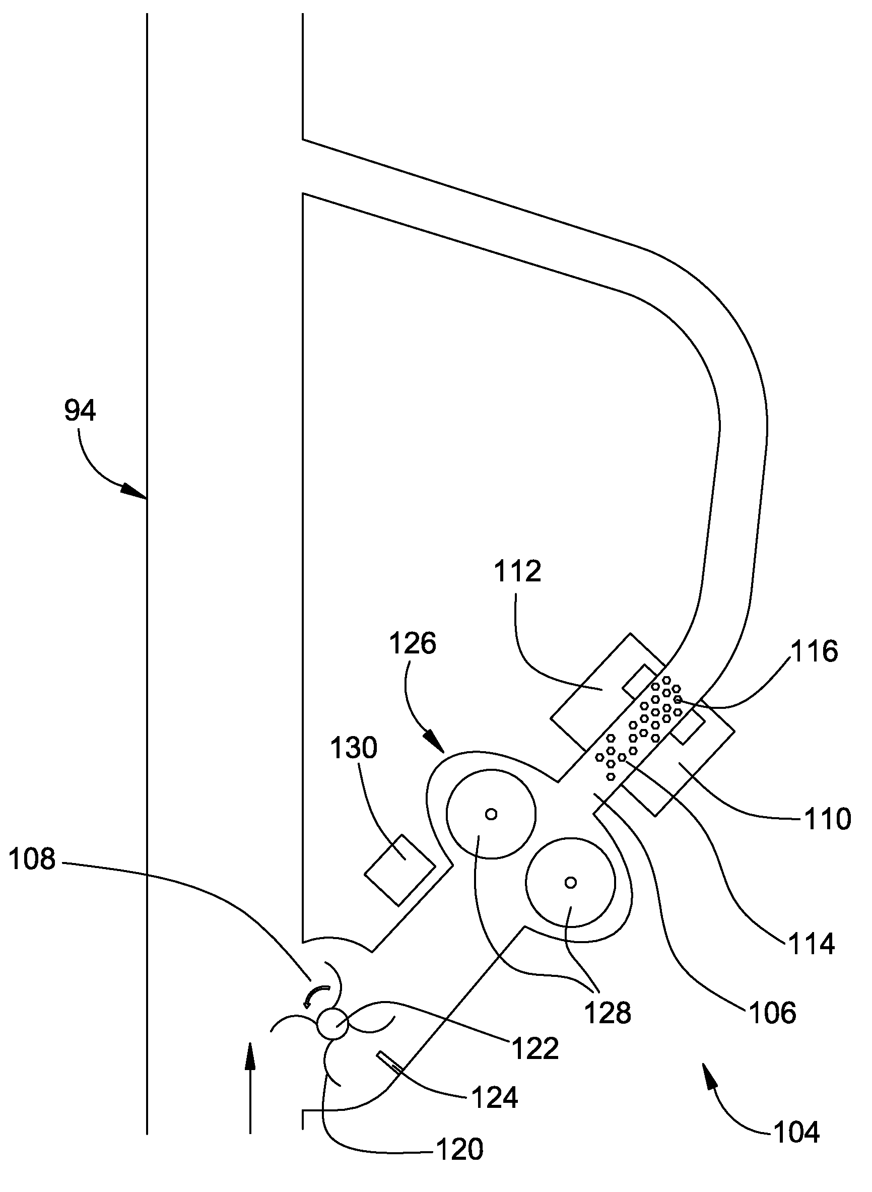 Measuring arrangement for determining the constituents of a sample taken from a crop stream