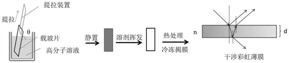 A kind of interference iridescent film formula and its interference film and preparation method